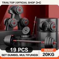 TrailTop Dumbbell Set 20KG Fitness Equipment Barbell Set Dumbbell Weight Adjustable