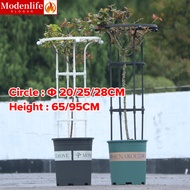 [Modenlife] 65/95cm Garden Umbrella-Shaped Flower Rack Climbing Vine Tall Rack Rose Clematis Climbing Flower Stand Plastic-coated Steel Pipe Plant Support Pole DIY Garden Trellis For Outdoor Lawn Yard 【Φ20/25/28CM】