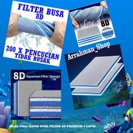 Premium 8D FILTER FOAM FILTER COTTON 8 LAYERS AQUARIUM FILTER MEDIA POND AQUARIUM GUTTER TOP FILTER