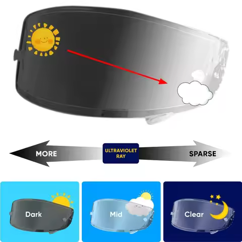 For Shoei X14 X-14 Z7 Z-7 CWR-1 NXR RF-1200 X-spirit 3 Helmet Photochromic Visor Face Motorcycle Hel