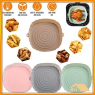 Silicone Air Fryers Oven Baking Tray Pizza Fried Chicken Airfryer Silicone Basket Reusable Airfryer Pan Liner Bakewares Kitchen Accessories bri