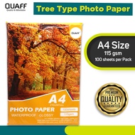 115gsm/135gsm/150gsm QUAFF Photo Paper A4 Size Inkjet Glossy Photo Paper (100sheets)