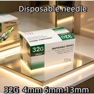 10pcs 100pcs 32G 4mm Disposable beauty Needle 6mm 13mm  beauty tool used for 1ml syringe