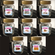 P24-spice JAR 200ml SPICE JAR | Spice place| Spice PLACE SET | Spice CONTAINER SET | Kitchen SPICE B