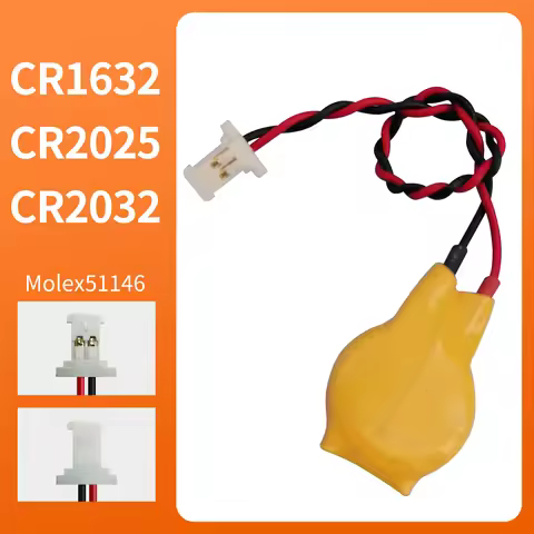 EEMB CR2032 CR1632 CR2025 CR1220 Lithium Coin Battery With Molex 51146 Connector 3V Non-Rechargeable
