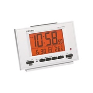 Seiko watch alarm clock radio digital automatic lighting calendar temperature display silver metallic SQ780S SEIKO
