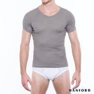 Hanford Men V-Neck Cotton Muscle Shirt Vertex - Acid Gray/Top Dye (1PC/SinglePack)
