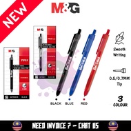 M&G TR1 TR3 PLUS Retractable Semi-Gel Pen Ball Pen - (1's) Super Smooth Writing Pen Sekolah