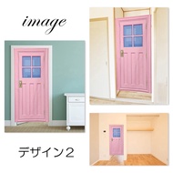 Funny Pink Simulation Door Fake Door Dummy Door Curtain Half-curtain Kitchen Drapes Soft Hanging Curtain Restaurant Door Screen Decor Drapes