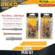 BUILDMATE Ingco Screw Plug Tox with Screw Set SOLD PER PACK - IHT