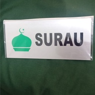 ticker SURAU/Ruang Solat/Bilik Solat/Bilik Sembahyang/Sticker Sign Surau