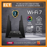TP-Link Archer GE800 BE19000 Tri-Band Wi-Fi 7 Gaming Router with RGB Lighting and Game-Style Design