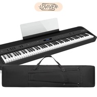 [Loviver] Electric Piano Case 88 Key with Pocket Portable with Shoulder Straps Electronic Keyboard B