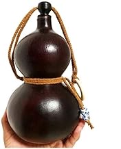 LGFSM Wine Gourd, Hip Flask, Water And Wine, Portable, Boutique, Wenwan, Copper Inlay, Wine Bottle, Small Jug Decoration (Color : Brown)