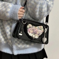【Love】Ita Bag Transparent Ita Backpack Shoulder Bag Crossbody Bag Badge Pin Bag For Girl