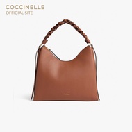 COCCINELLE กระเป๋าโฮโบผู้หญิง รุ่น BOHEME HOBO BAG 130201 สี COGNAC/NOIR