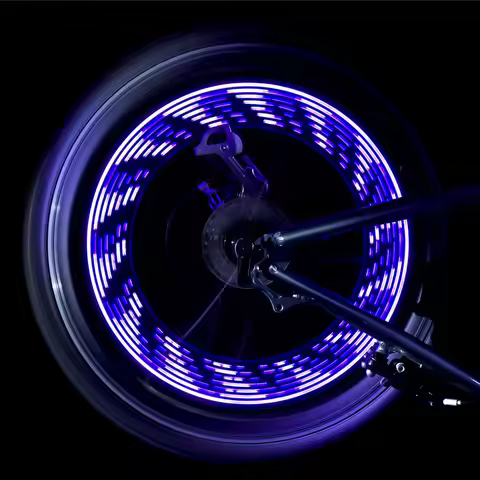 14 RGB LED Bicycle Wheel Signal Tire Spoke Light Mountain Road Bike Warning Lamp