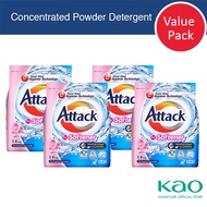 Attack Plus Softener (Sweet Floral) Powder Laundry Detergent 1.4kg (Set Of 4)