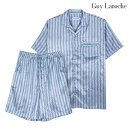 Guy Laroche ชุดนอนคอปก แขนสั้น ขาสั้น พิมพ์ลาย เนื้อผ้า เรียบ ลื่น ใส่สบาย รุ่น JPC7527S6SN