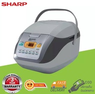 SHARP หม้อหุงข้าวดิจิตอล หม้อหุงข้าวอุ่นทิพย์คอมพิวเตอร์ไรซ์ ขนาด 1.8 ลิตร รุ่น KS-COM18 สีเทา