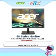 ACER EK221Q J0 21.5" FHD Monitor | VA | 100Hz | AMD FREESYNC | 1ms | 1080p