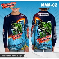 BARU Jersey anak mancing mania baju fishing kaos lengan panjang