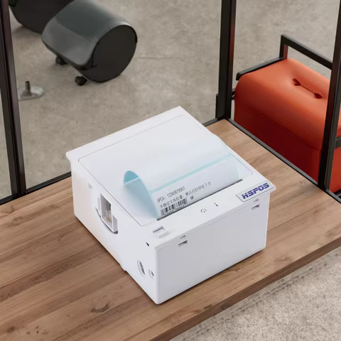HSPOS Panel Thermal Receipt and Label Printer 80mm USB RS232 12V to 24V Embedded in Self-service Dev
