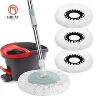 GREAT 1pc Spin Mop Replacement Head, Microfiber Standard Size Head Replacement, Durable Washable Rem