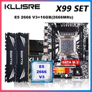 Kllisre X99 motherboard combo kit set XEON E5 2666 V3 LGA 2011-3 CPU 2pcs X 8GB =16GB 2666MHz DDR4 m