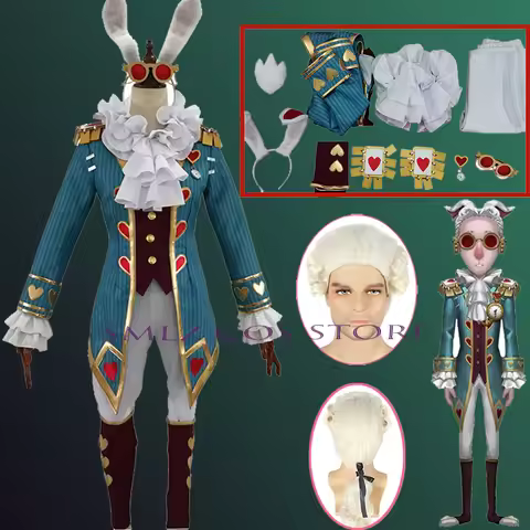 Identity Ⅴ Freddy Riley Cosplay Man Lawyer White Rabbit Mr.Cosplay Costume Uniform Man Woman Lovely 