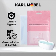 Bath tub cover liner disposable Pelapik plastik tab mandi besen mandi dewasa pakai buang Household hotel clean hygiene
