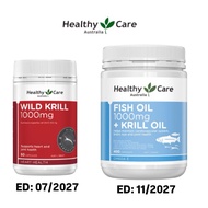 Healthy Care Fish Oil 1000mg Krill Oil 400 Capsules Wild Krill 1000mg 60 Capsules Omega 3 Krill Oil 