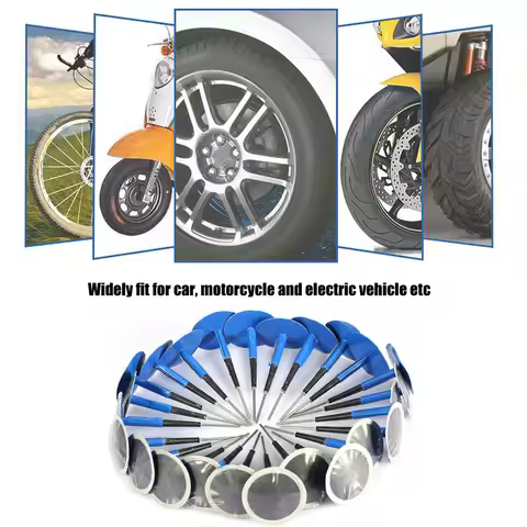 24Pcs Tire Puncture Patch Tubeless Patch Gum Car Motorcycle Universal Tubeless Tire Puncture Repair