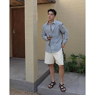 Áo sơ mi jean sọc tay dài nam.Loose - RT 10S25DSH007 | ROUTINE CÀ MAU