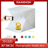 [24H Ship] 30cm Portable Mini Photo Studio Box - Folding Soft Box with 70 LED Lights + 6 Backdrops D