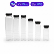 1Tap Transparent Plastic Bottle Container Multiple Sizes 150ml-500ml with Lid