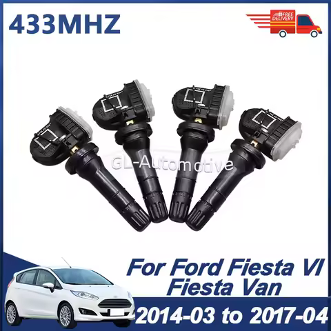 4PCS Tire Pressure Monitoring Sensor For Ford Fiesta Van Fiesta VI 2014-2017 TPMS Sensor EV6T-1A180-