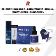 BROMEN MEN'S BRIGHTENING SKINCARE COMPLETE PACKAGE | Brightens Dull Skin Skincare Set Glowing Set