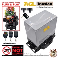 AGL INOSION DC Sliding (Built-in) Autogate Motor Set for 500kg Gate - Full Set No Gear Rack 2CH 433M