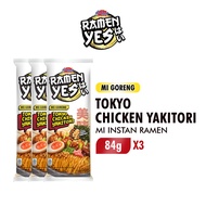 A642-(3 PCS) Ramen yes Tokyo Chicken Instant Friedmie 84g Pack of 3 Packs - M4