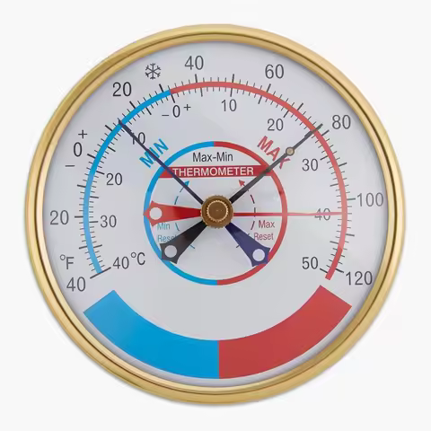 5" Indoor Outdoor Thermometer Wall Dial Temperature Gauge Measurement Tool for Home Garden Greenhous