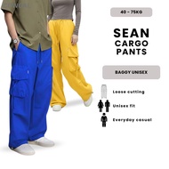 Seluar Kargo Wanita COWGAL Sean S–3XL – Potongan Longgar, Pinggang Getah, Banyak Poket | Women High 