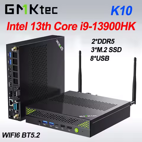 GMKtec K10 Core i9-13900HK (14C/20T) MINI PC 2*DDR5 3*PCIE SSD WIFI6 BT5.2 2.5G Lan Windows 11 Pro D