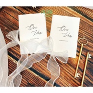 Book Vow 50 - his vow her vow card to write wedding promises|Wedding Vows |SHI1990