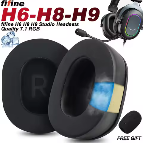 Earphone Pads for Fifine H3 H6 H8 H9 H13 H16 Replacement Earpads Earmuffs Soft Mesh Cloth Memory Cov