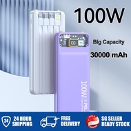 SG [In Stock]100W Super Fast Charge Powerbank 30000mAh Powerbank Flash Charge Power Bank Qc3.0 Power