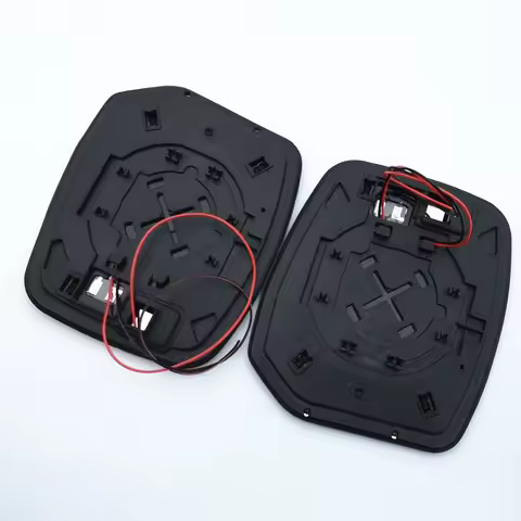 2pcs Blue Wing Mirror Glass Heated Angle Wide Glare Proof LED Turn Signal Lamp for Nissan PATROL ELG