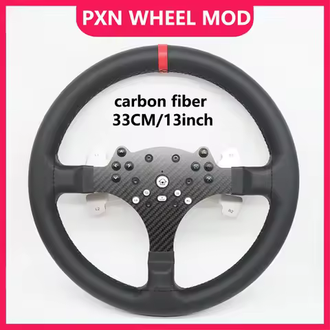 SIMPUSH 13inchs 33cm Circular steering wheel Rally sim racing for PXN V10 V10 PRO