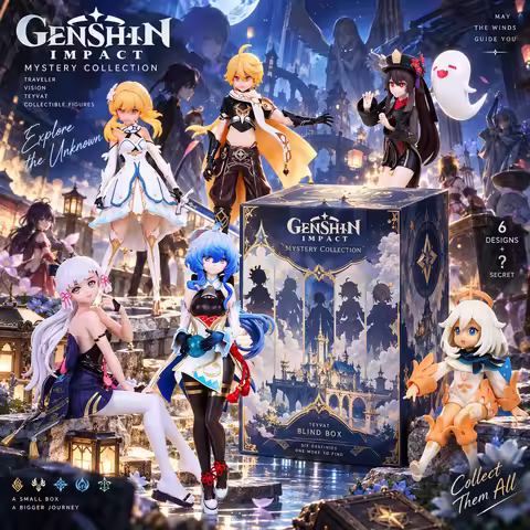 Mystery Box Genshin Impact Cute Character Mystery Blind Box Random Collectible Figures Keychain Badg