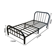 SWC MALL[ผลิตภัณฑ์ใหม่] เตียงเหล็ก รุ่นหัวกลม แบบอย่างหนา 3.5ฟต1.12m/5ฟต1.56m/6ฟต1.81m ฟอร์นิเจอร์ห้